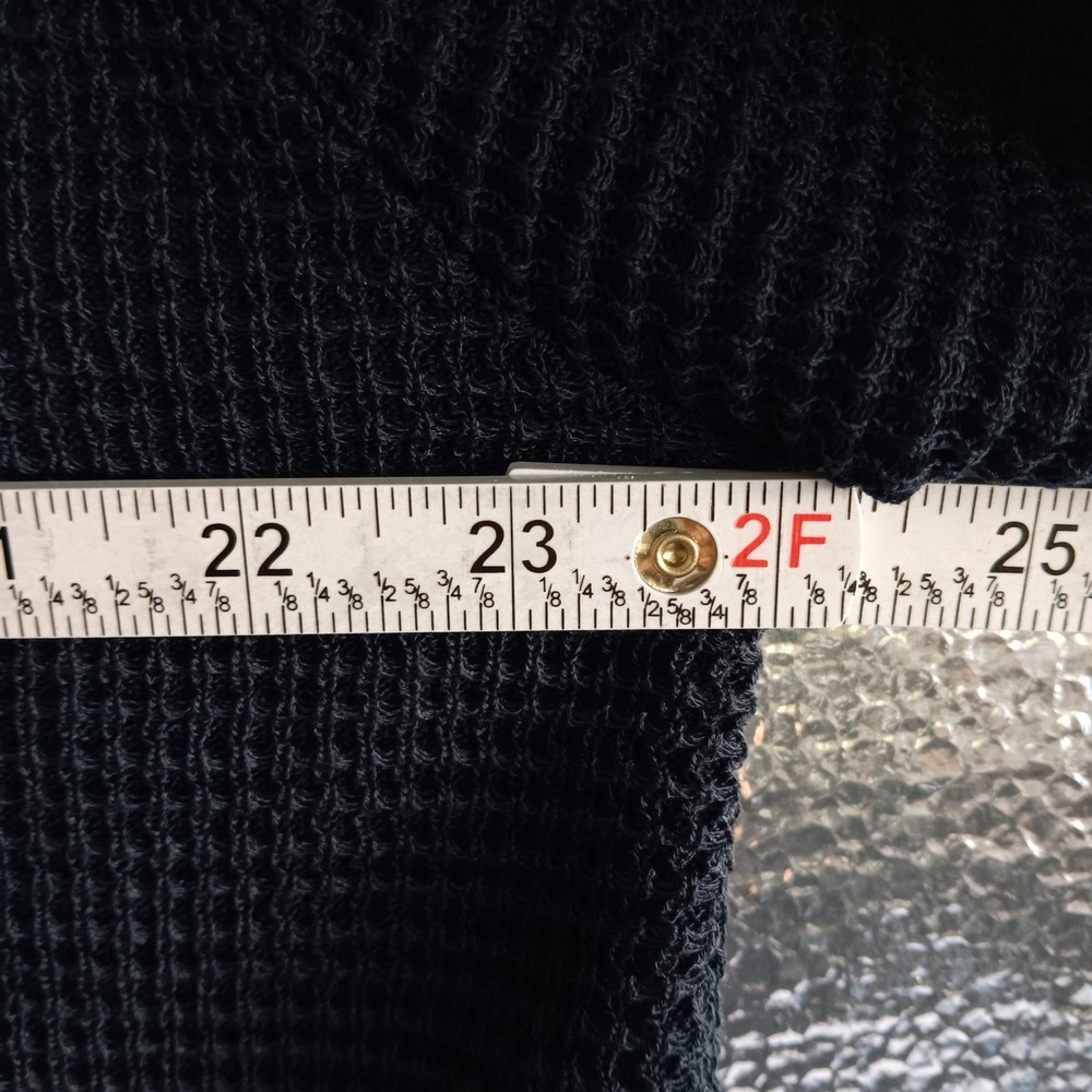 Sandro Waffle Knit Shirt Mens XXL Navy Blue NWT Short Sleeve Button Up - Picture 9 of 9